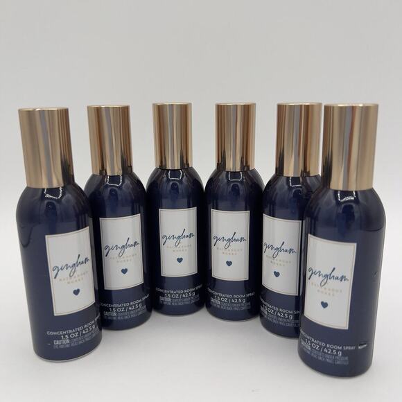 Bath Body Works Gingham Concentrated Room Spray Home 1.5 Oz Lot of 6 - Picture 2 of 4